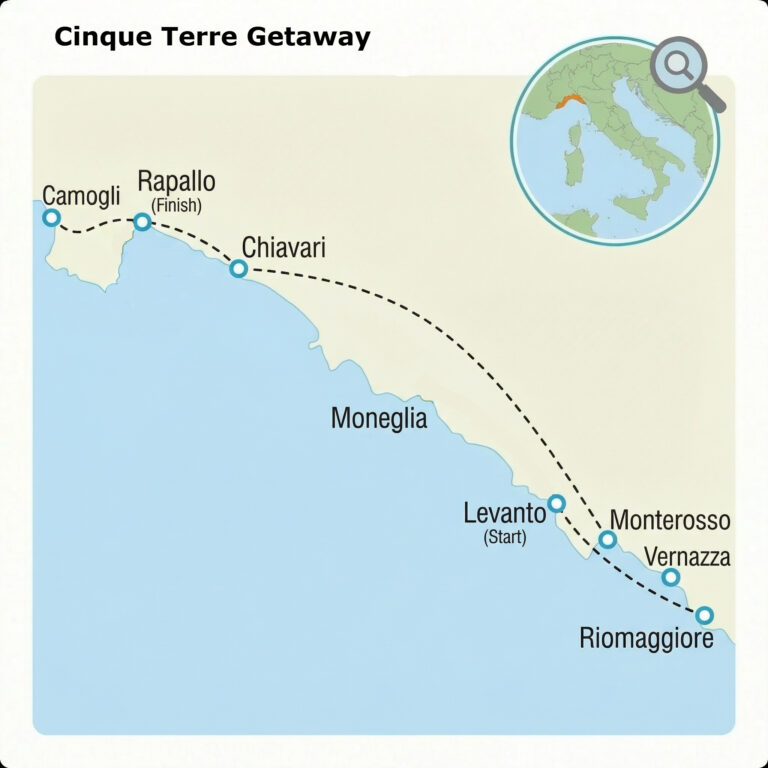 Cinque Terre Getaway map